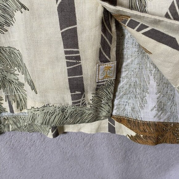 Tommy Bahama 100% Linen Camp Loop Collar Shirt Men's XL Hawaiian Palm Trees S/S - Picture 6 of 12